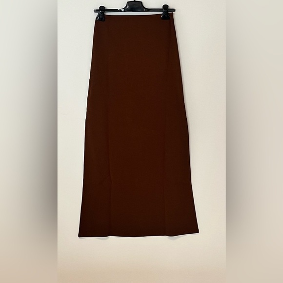 WeWoreWhat Women's Small Pull On Jersey Stretch Midi Skirt in Saddle - Picture 11 of 13